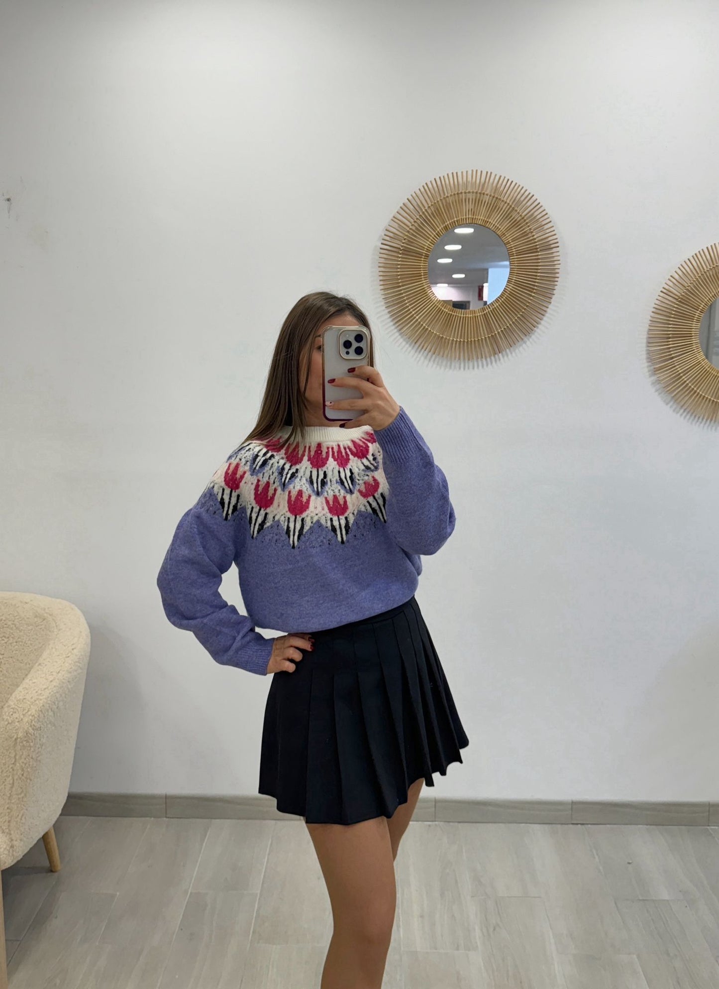 FALDA MINI TABLAS NEGRA