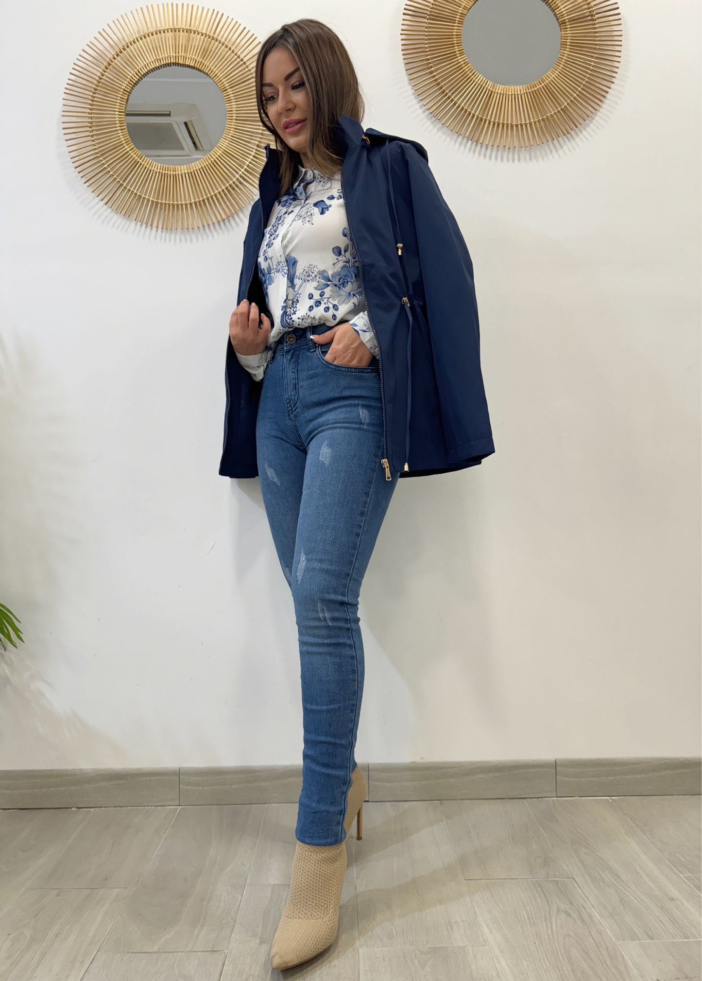 CHAQUETA PARKA REVERSIBLE AZUL