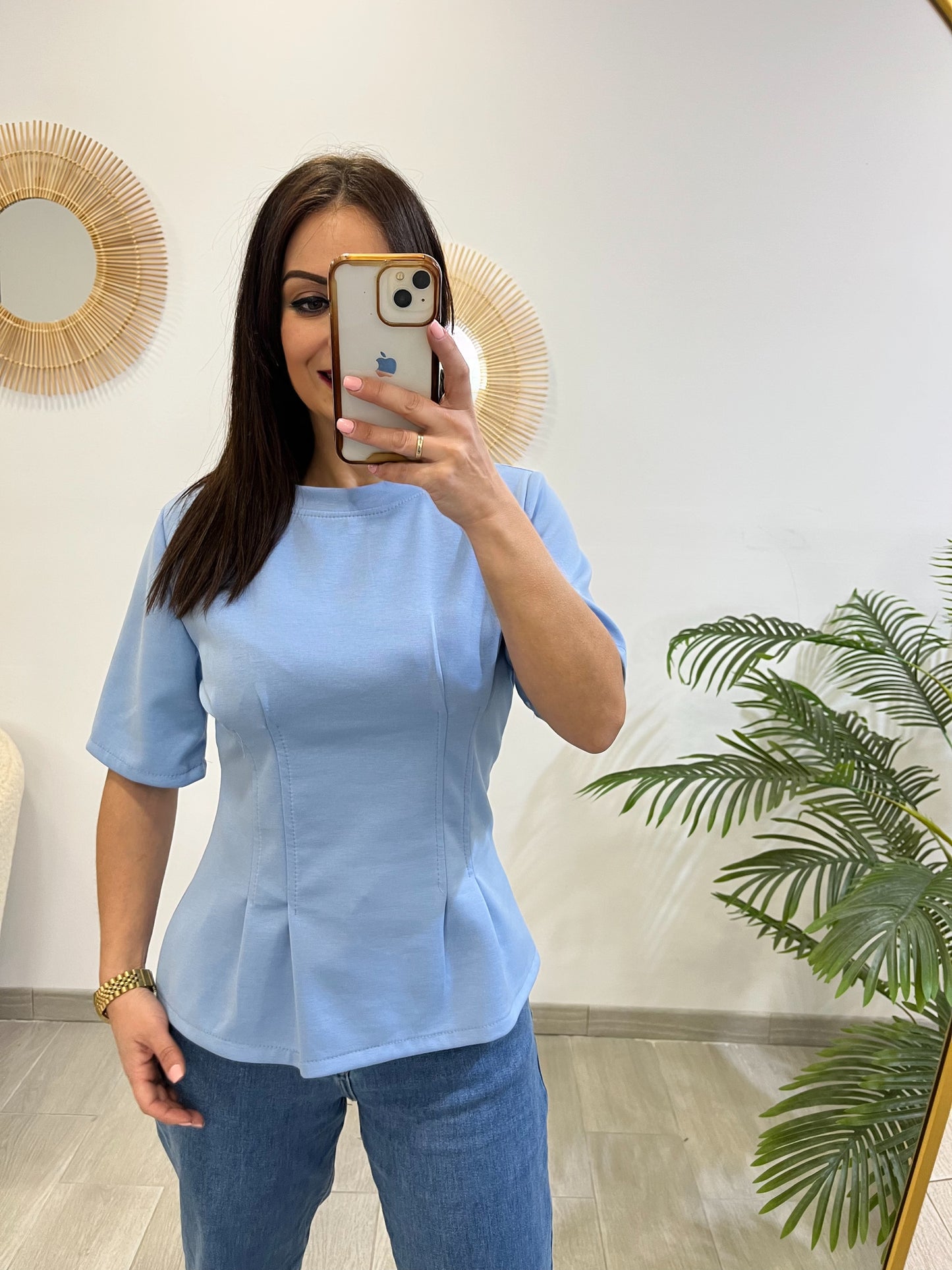 CAMISETA MELISA CELESTE