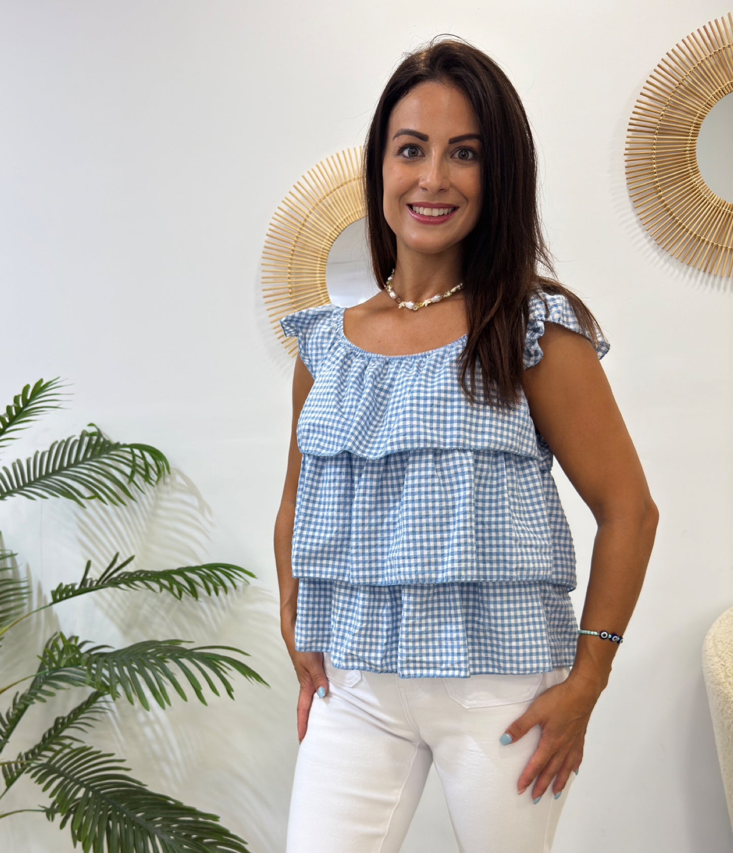 TOP VOLANTES VICHY