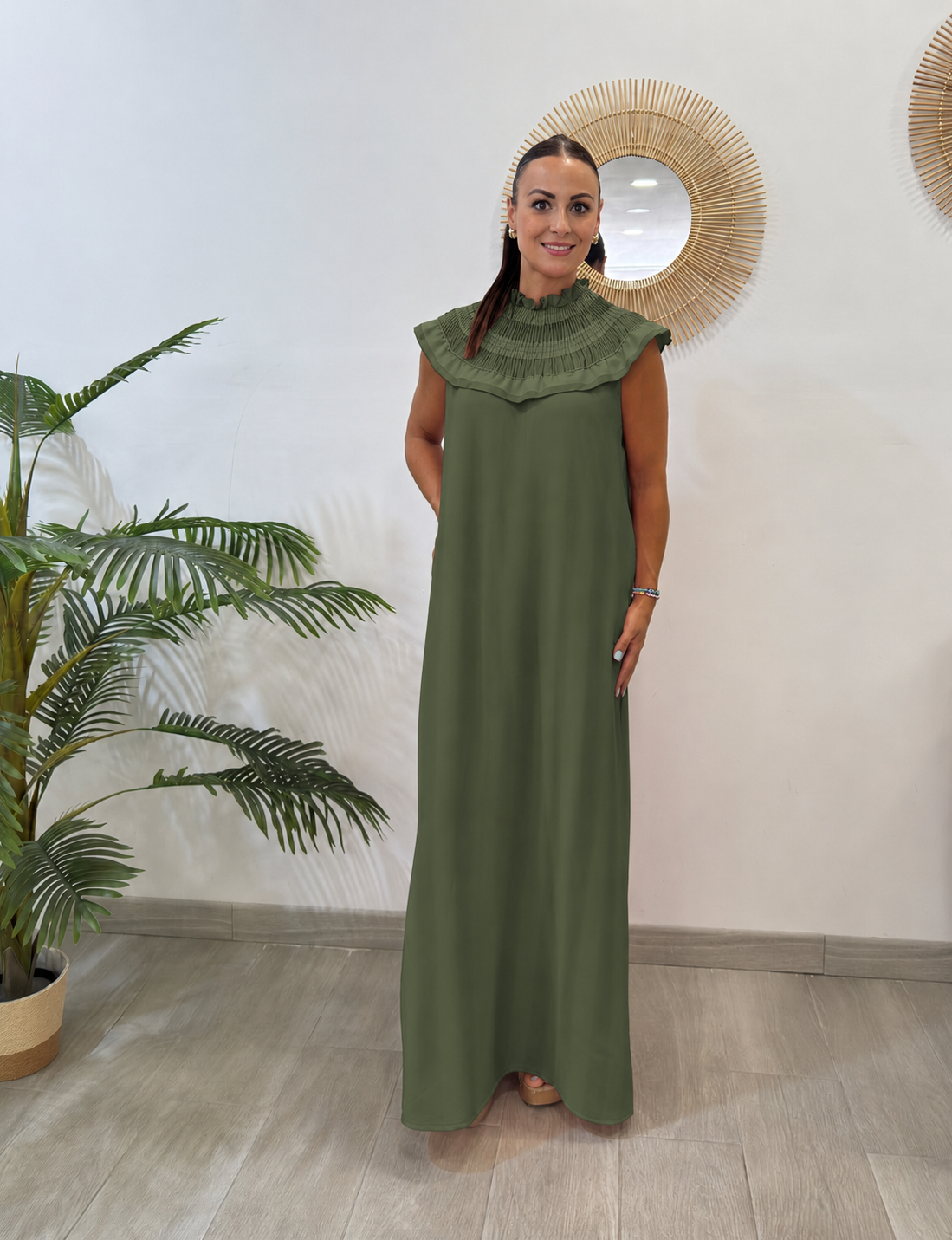 VESTIDO BABERO VERDE