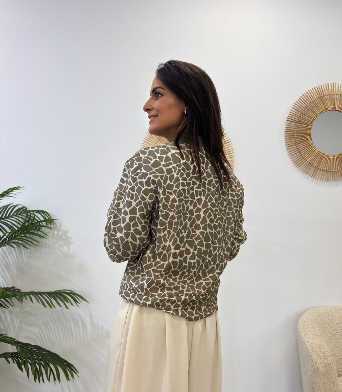 CHAQUETA BOMBER ANIMAL PRINT