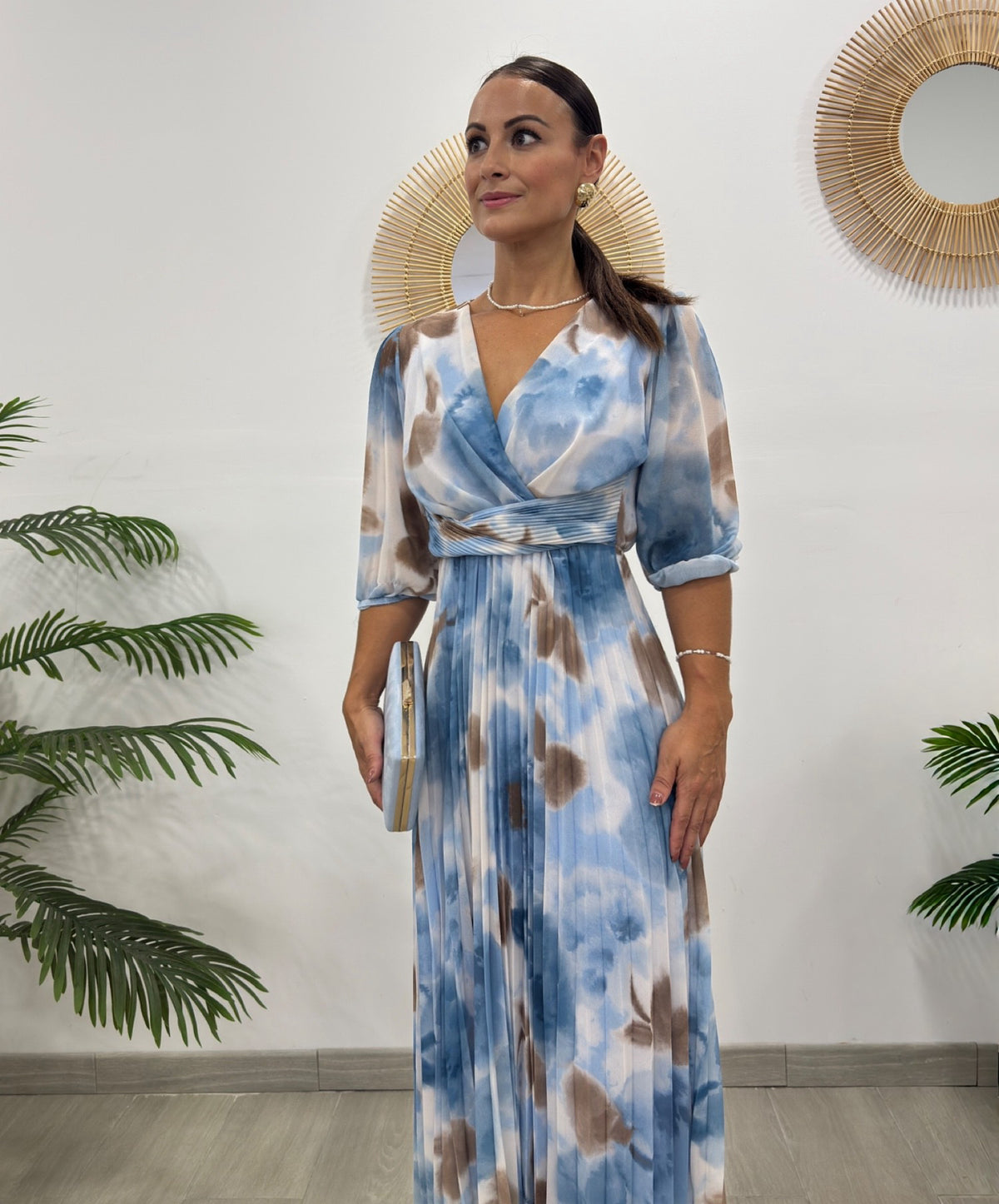 VESTIDO CELESTE