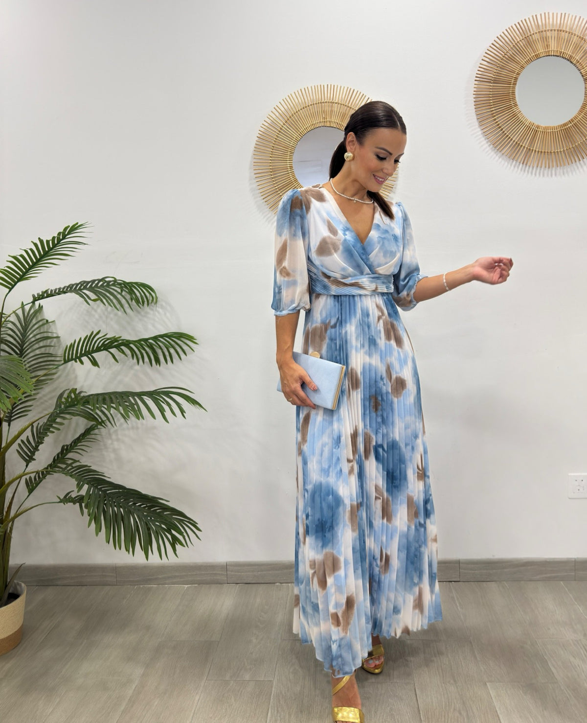 VESTIDO CELESTE