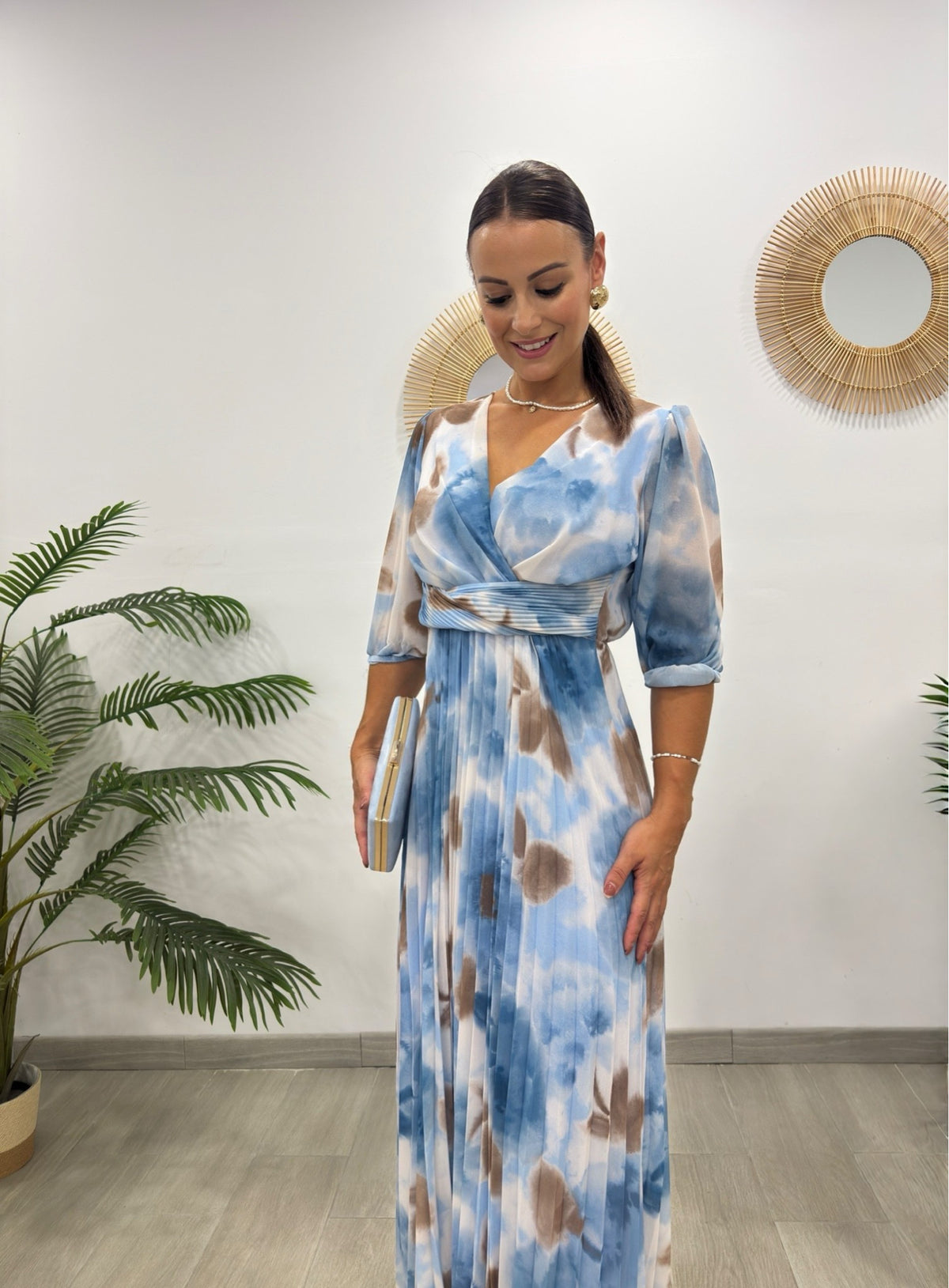 VESTIDO CELESTE