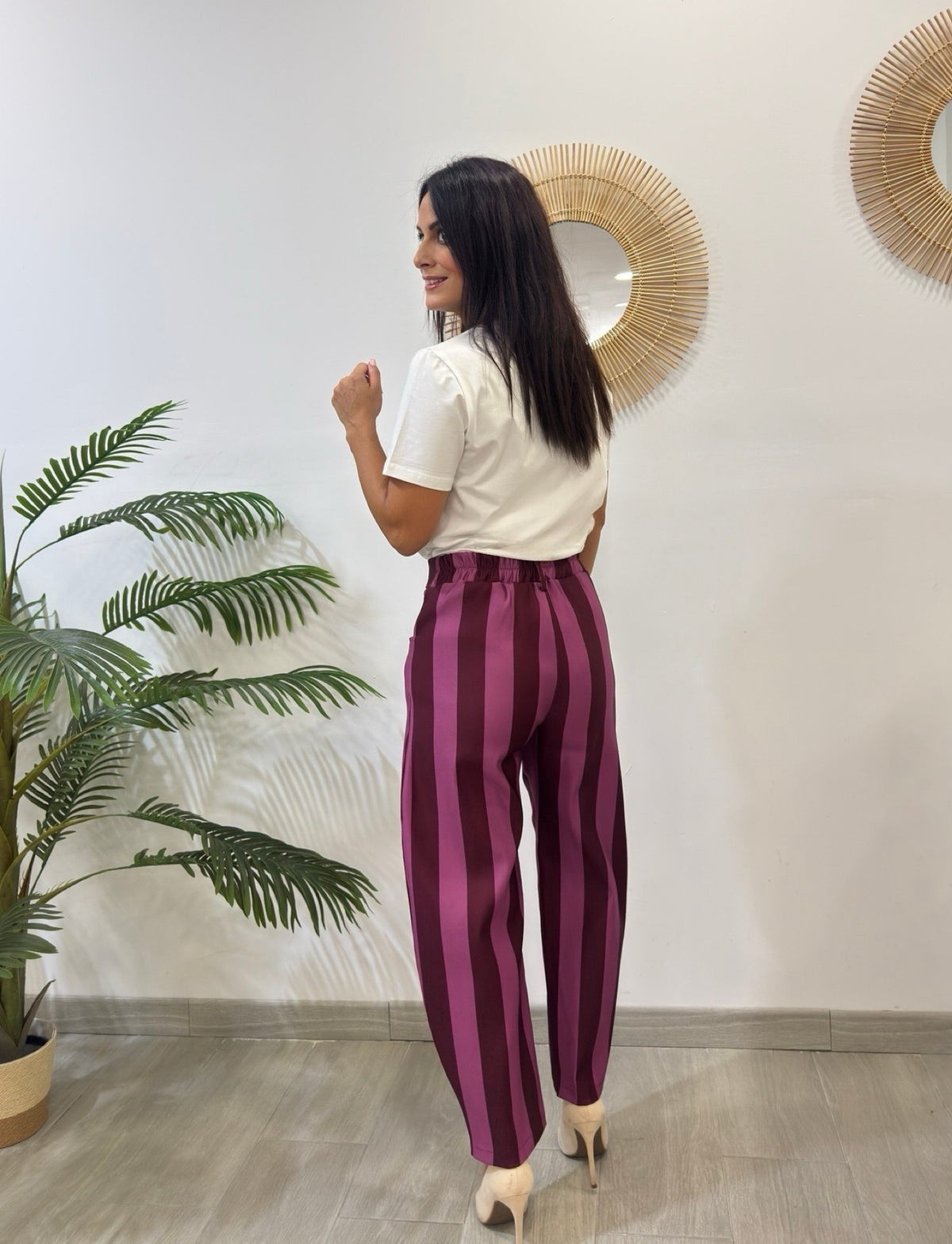 PANTALÓN BARREL RAYAS