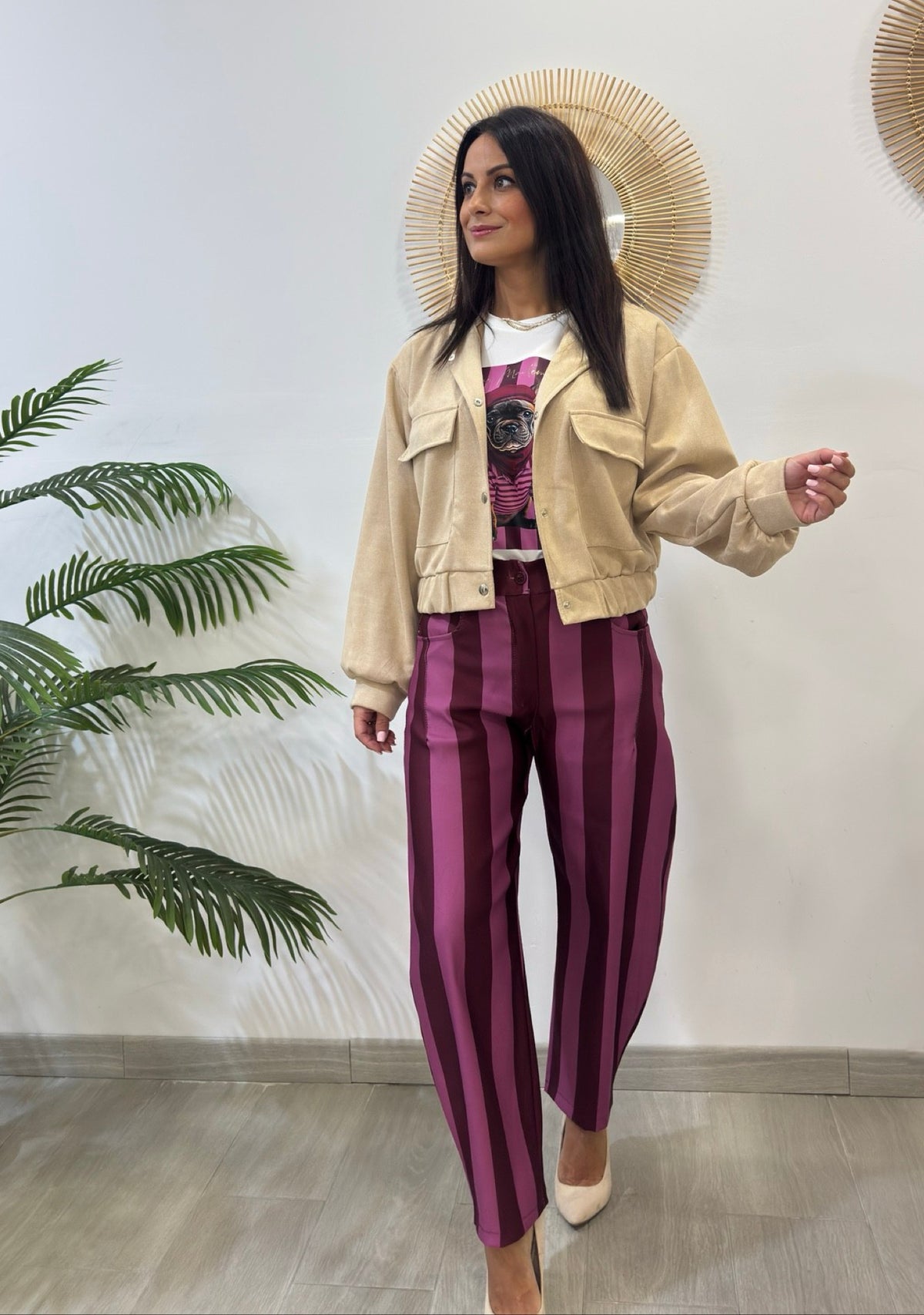 PANTALÓN BARREL RAYAS