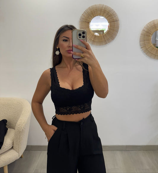 BRALETTE ENCAJE NEGRO