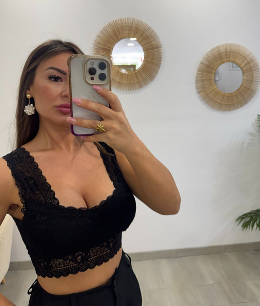 BRALETTE ENCAJE NEGRO