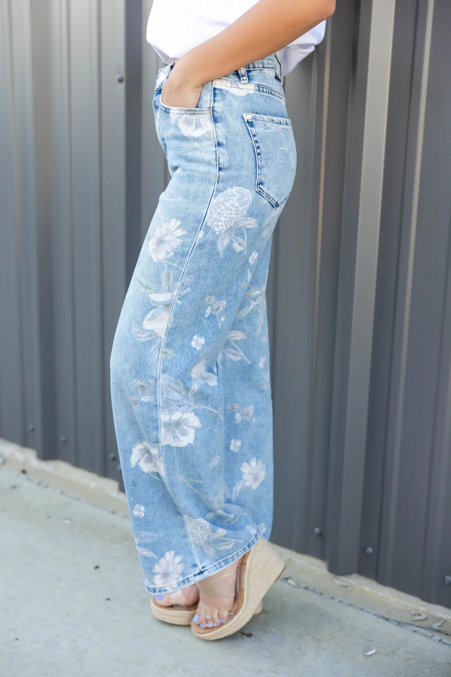 JEANS FLORES WIDE LEG
