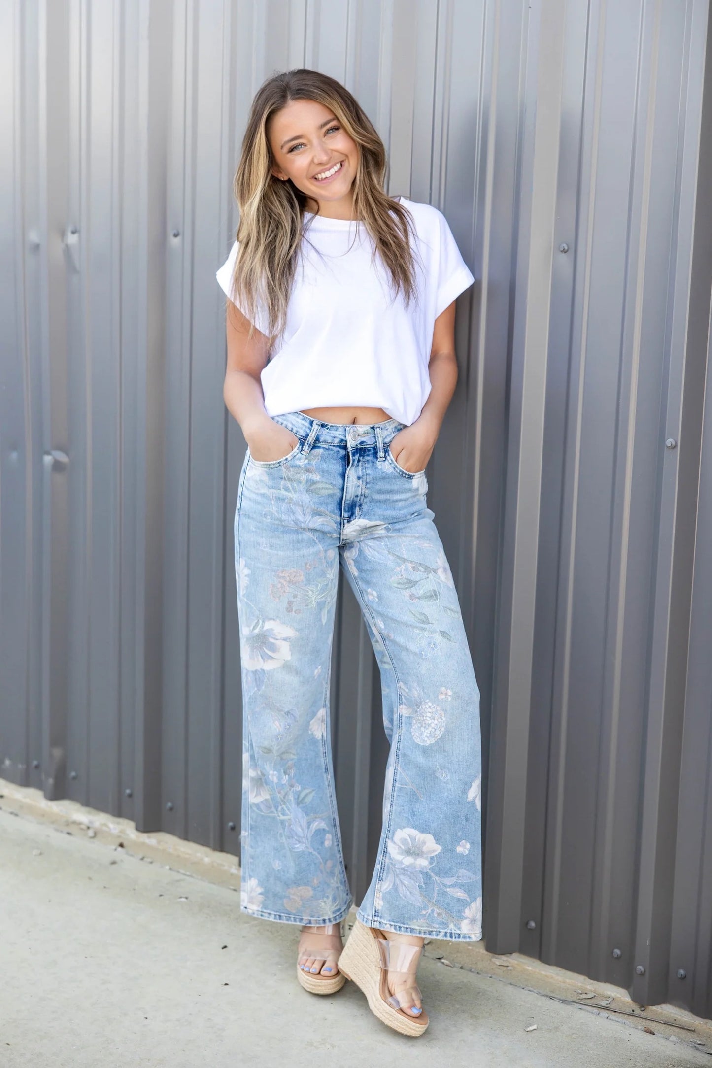 JEANS FLORES WIDE LEG