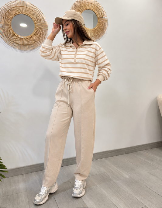 PANTALÓN BALLOON SPORT BEIGE