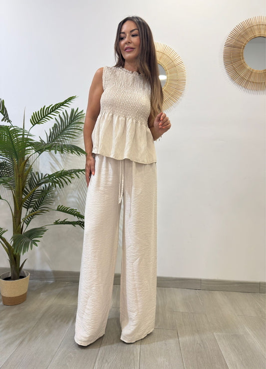 PANTALÓN FLUIDO BEIGE