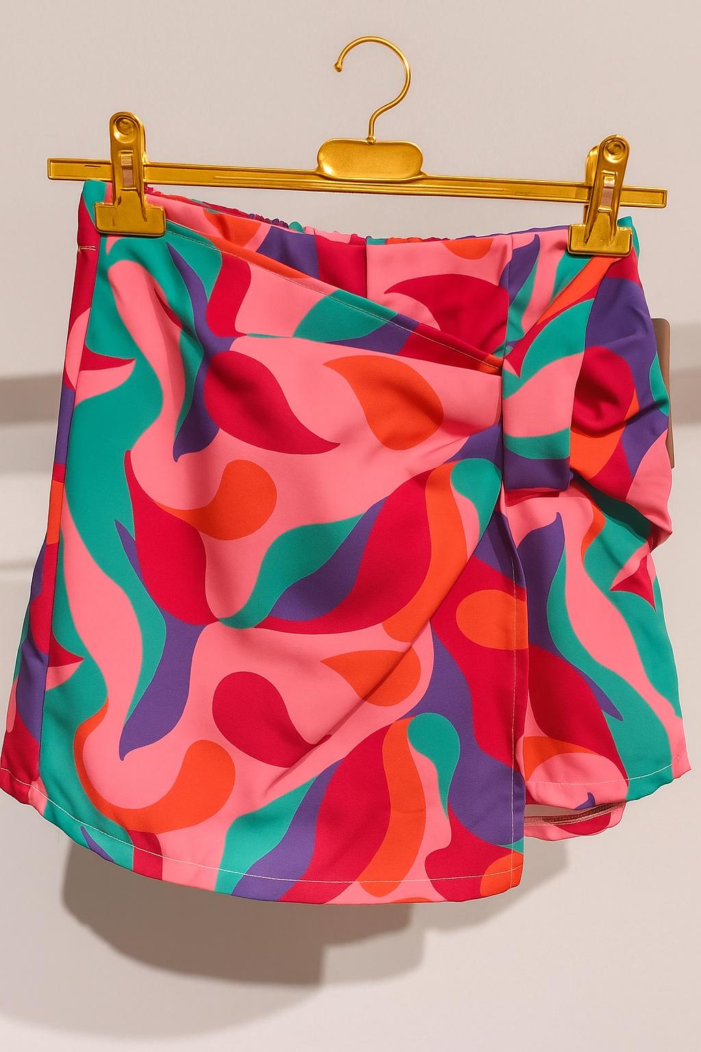 FALDA PANTALÓN MINI MULTICOLOR