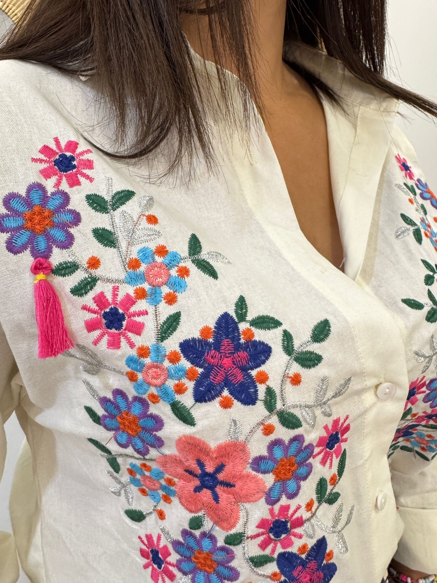 CAMISA BORDADOS FLORES