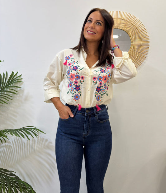 CAMISA BORDADOS FLORES
