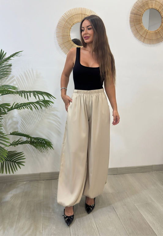 PANTALÓN BOMBACHO SATÉN BEIBE