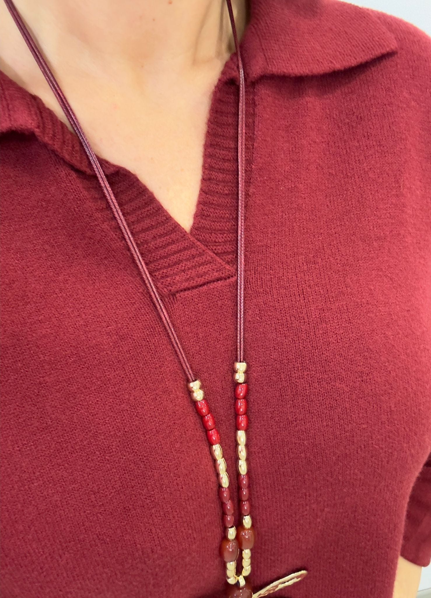 CONJUNTO CUELLO POLO BURDEOS - Lolitas