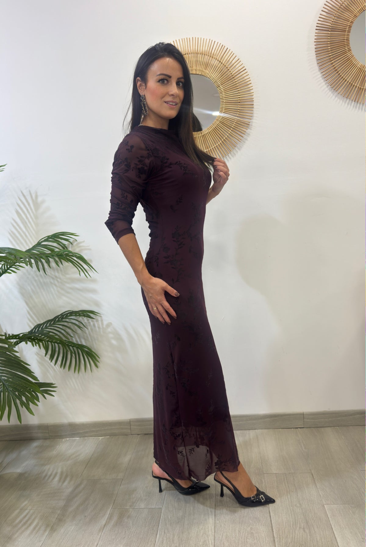 VESTIDO TULL FLOR TERCIOPELO
