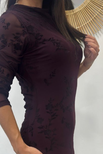 VESTIDO TULL FLOR TERCIOPELO