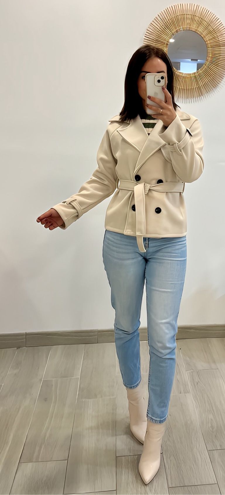 CHAQUETA PAÑO BEIGE